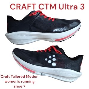 Craft Tailored Motion CTM Ultra 3 women's running shoe black heat red sneakers 7